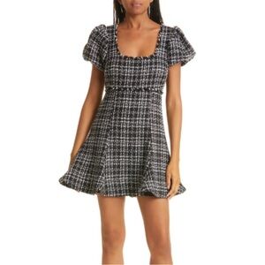 ⭐️ LIKELY Alessandra Puff Sleeve Tweed Fit & Flare Dress